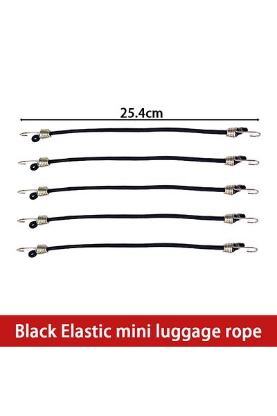 Choice Black 5pcs 5/10PCS Luggage Strap Elastic Strap Fixed Elastic Cord Socket Fixed Small Hook 4mm Latex