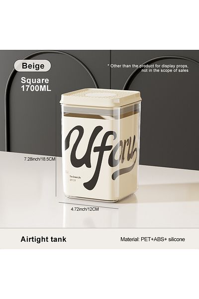 Choice D2290 UFORU Kitchen press-type vacuum sealed jar Food-grade moisture-proof grain storage box Plasti
