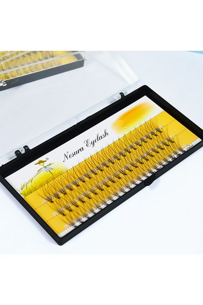 Choice 13mm 0.10mm D 60 Bundle 10D Natural Soft Mink Eyelash Individual Grafting Eyelashes Extension Russia