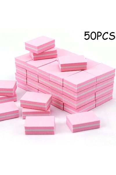 FUMOSIK Pink 50PCS 50Pc Professional Mini Nails Art buffer File 100/180 Sandpaper Manicure Tips Care File Sa
