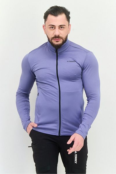 adidas Men Sportswear Fit Long Sleeve Outdoor Sweatshirt, Slate Blue