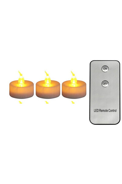 Choice 3 قطع 3/6/12 قطعة شموع صغيرة LED بيضاء بدون لهب مزخرفة تعمل بالبطارية ...
