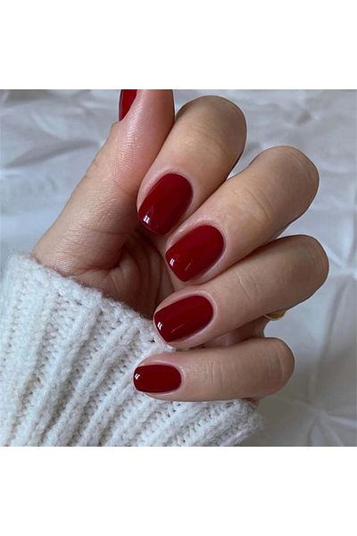 Choice PDJ2851 24Pcs/Set Solid Color Press on Nail Piece Acrylic Round Head Short Fake Nails Finished Remov