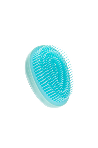 Choice فرشاة شعر صغيرة مستديرة الشكل باللون الأخضر، مشط تدليك فروة الرأس، فرش...