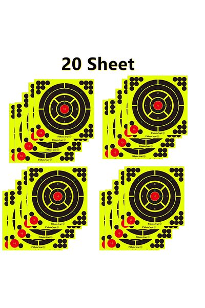Choice pz2-20PCS 5/10/20PCS 8 Inch High Visibility Adhesive Shooting Target Stickers Reactive Hunting Shoo