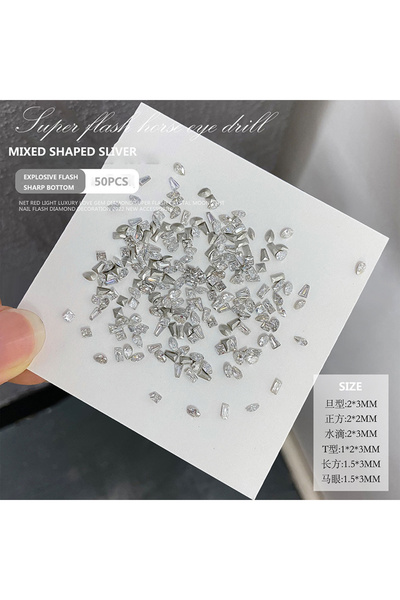 Choice 03-50pcs 50pcs Mini Shaped Crystal Sharp bottom Diamond K9 Sparkling J...