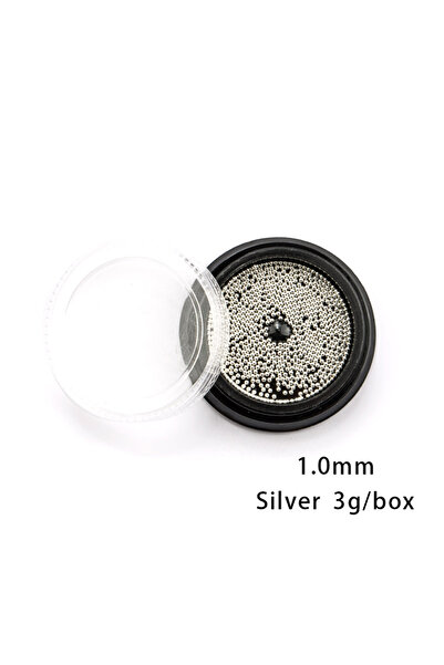 Choice خرز كافيار صغير من الفولاذ المقاوم للصدأ فضي 1 مم، زينة فنية للأظافر، ...