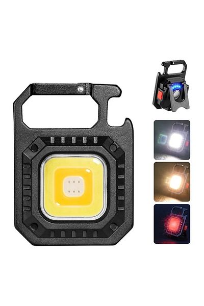 Choice 1PC Multi-Functional Mini Portable Keychain Flashlight Waterproof Magnetic Strong Light USB Charging