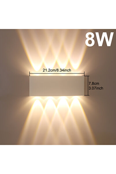 Choice مصباح حائط داخلي LED أبيض 3000 كلفن 8 واط 4 واط 6 واط 8 واط 10 واط، مص...