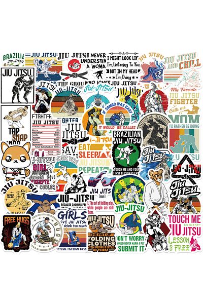 Choice 50PCS ALL 50PCS Cute Jiu Jitsu Stickers DIY Diary Laptop Luggage Skateboard Graffiti Decals Fun Cla