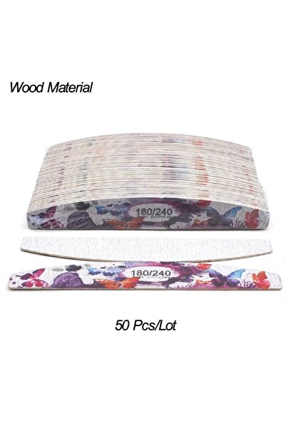Choice 08 50 قطعة من مبرد الأظافر الخشبي السميك متعدد الحبيبات مبرد أظافر خشب...