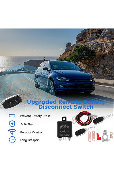 Choice 12V Battery Relay Switch Dual Remote Car Battery Disconnect Relay Anti-Theft Battery Shut Off Swi...