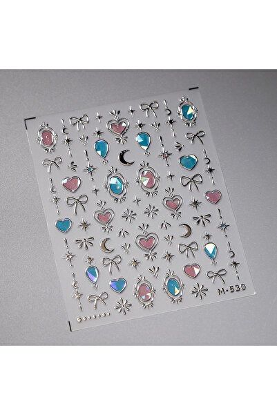 Choice 1 قطعة M-530 1 قطعة 5D ملصقات أظافر صدفية مضيئة عصرية على شكل حدود ذهب...