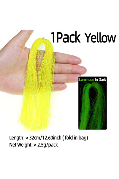 Choice عبوة واحدة من خيوط فلاش كريستالية مضيئة ملتوية ثلاثية الأبعاد صفراء 2 ...