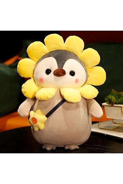 Choice 25cm flower 25cm Kawaii Penguin Plush Toys Lovely Penguin Turn to Unicorn Dinosaur Flower Dolls Stuf