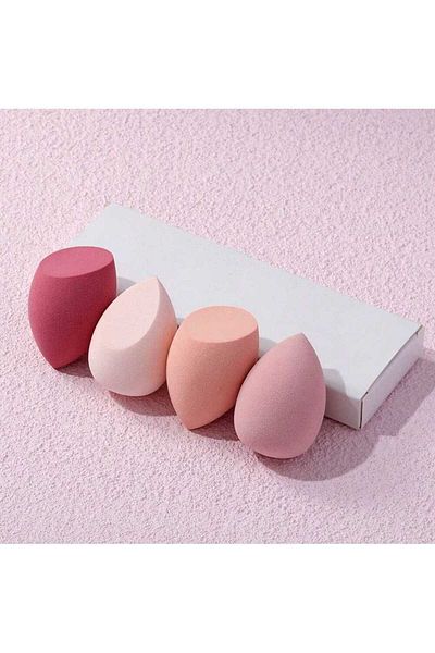 Choice pink 4 Pcs Beauty Egg Makeup Sponge Blenders Beauty Sponges Foundation Applicator Foundation Cosmeti