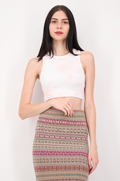 Don't Call Me Jennyfer بلوزة نسائية بدون أكمام بياقة دائرية ونمط أومبري، متعد...