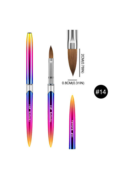 Choice فرشاة أظافر كولينسكي A14 لفن الأظافر، فرشاة جل لفن الأظافر، فرشاة نحت ...