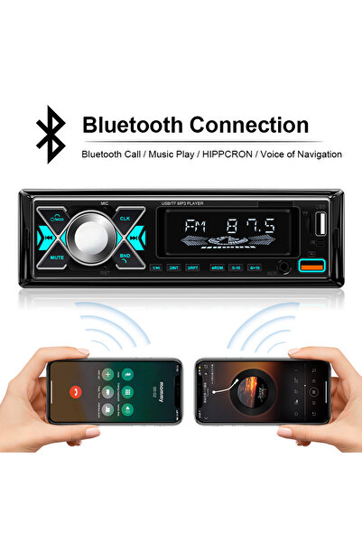 Choice1 راديو سيارة 1 دين صوت ستيريو مشغل MP3 بلوتوث الوسائط المتعددة ستيريو الرقمية للسيارة العالمي...