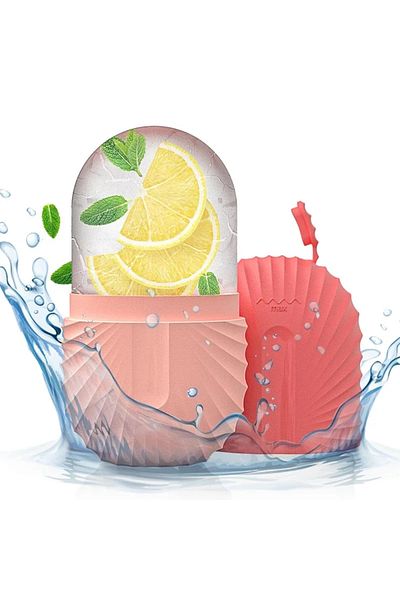 Choice Pink Ice Face Roller Ice Cube Beauty Massage Silicone Ice Mold For Eye Puffiness Ice Facial Roller S