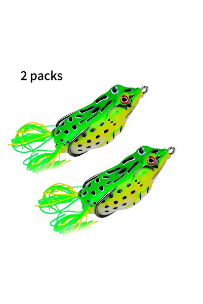 Choice قطعتان 13 جرامًا من الطُعم الأخضر قطعتان من الطُعم الضفدع كرنك طُعم ال...