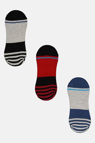 Tapout Men 3 Pairs Brand Logo Socks, Multicolor