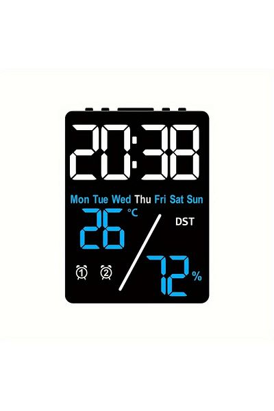 Choice Black Blue 1PC small LED art clock mall LED Alarm clock Gift Multi-function electronic clock Simple