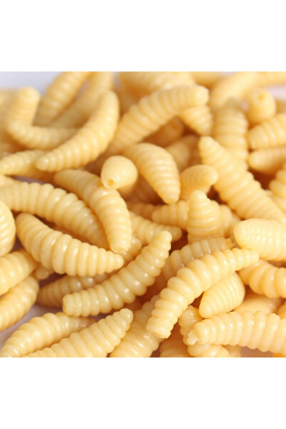 Choice 100 قطعة صفراء 100 قطعة/حقيبة 2 سم 0.3 جرام دودة الخبز سيليكون الطعوم ...