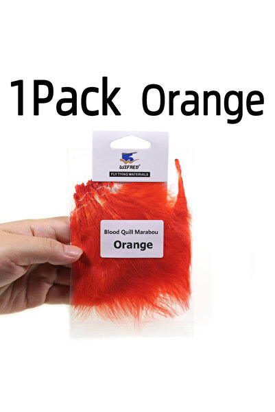 Choice عبوة واحدة برتقالية 3.5 جرام/عبوة من مادة ربط الذباب من ريش المارابو ا...