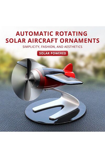 Choice A Solar Airplane Creative Men's Car Decoration Car Interior Accessories Desktop Ornament Gift For W.