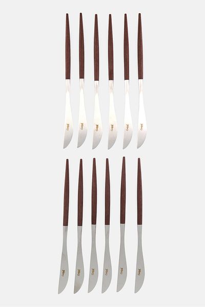 Cutipol 12 Pieces Goa Dinner Knife Set, Brown/silver