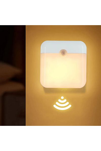 Choice Warm White LED Night Light, Human Motion Sensor Lamp USB C Rechargeable Closet Light, Wireless LED W