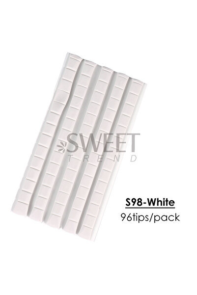 choice2 S98-White 96 قطعة غراء لاصق للأظافر طين أبيض وردي لحامل أطراف الأظافر...