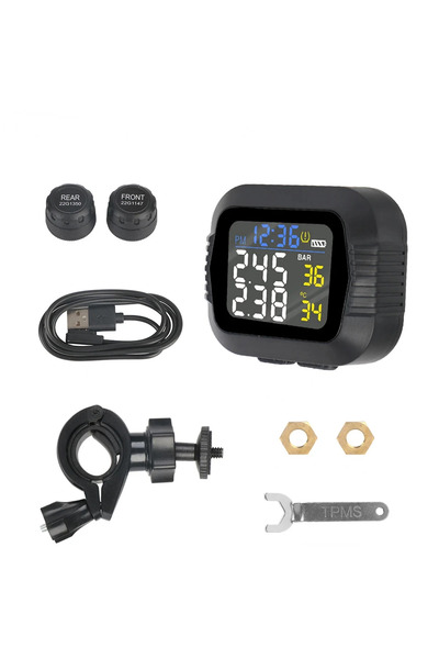 Choice نظام مراقبة ضغط الإطارات TPMS للدراجات النارية باللون الأسود مع إنذار ...
