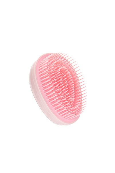 Choice فرشاة شعر صغيرة وردية اللون على شكل بيضة مستديرة، مشط تدليك فروة الرأس...