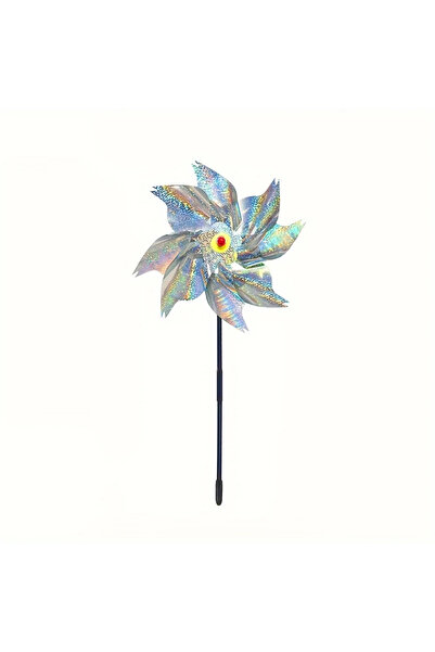 Choice قطعة واحدة سوداء اللون لطرد الطيور، طاحونة هوائية عاكسة لامعة على شكل ...