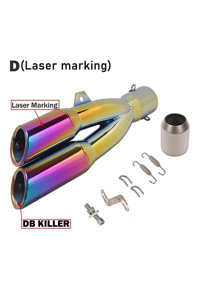 Choice Type D with laser Motorcycle Exhaust Pipe Escape Modified Motorbike 51mm Muffler For Ninja250 400 yz