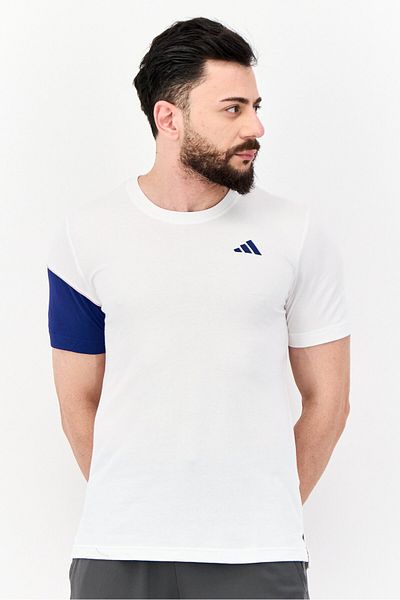 adidas Men Sportswear Fit Short Sleeves Outdoor T-Shirt, White