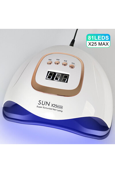 Choice مصباح الأشعة فوق البنفسجية US Silver SUN X25MAX 81LED لتجفيف الأظافر و...