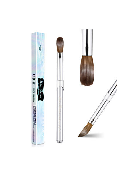 Choice فرشاة أظافر أكريليك شاين تشانس S008-14، فرشاة أظافر بيضاوية من شعر كول...