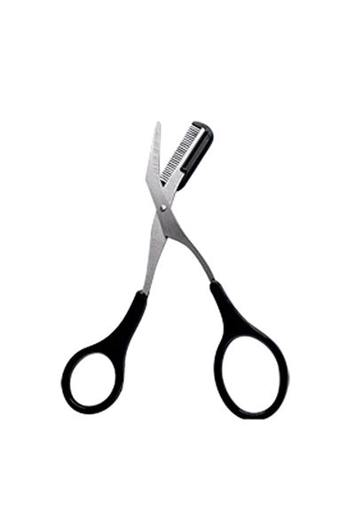 Choice Black Eyebrow Trimmer Scissor with Comb Female Male Eyebrow Eyelash Scissors Safety Stainless Steel
