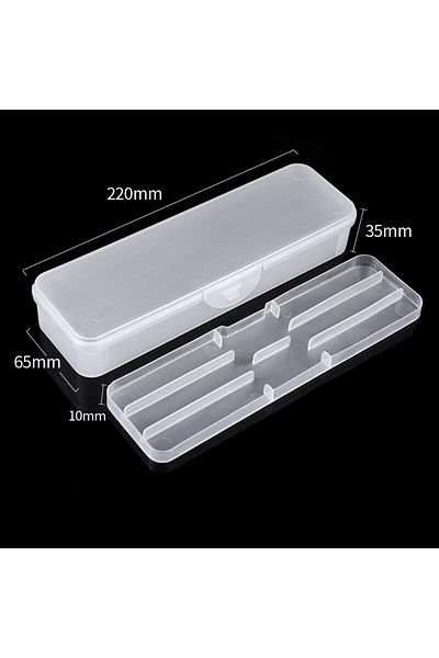 Choice Double layered 1Pc Rectangle Double-layer Nail Art Tool Empty Storage Box Tweezers Clippers Nail Bru