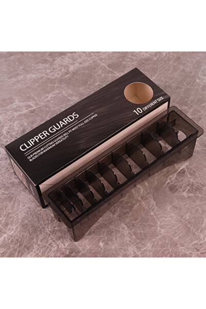 Choice 10GeZiKaChiHe-أسود 1 قطعة 10 شبكة صندوق تخزين مشط حد أقصى حامل ماكينة قص الشعر الكهربائية صندوق تخزين هاي