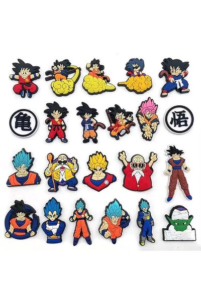 Choice 22Pcs 1Set 22Pcs/Set Dragon Ball Series Shoe Charms For Crocs DIY Shoe Decorations Shoe Accessories