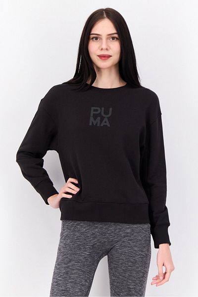 Puma Women Sportswear Fit Long Sleeve Outdoor Sweatshirt, Black