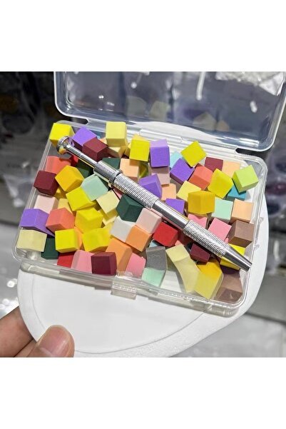 Choice فرشاة إسفنجية متدرجة اللون باللون الأخضر الفاتح، 100 قطعة، لفن الأظافر...