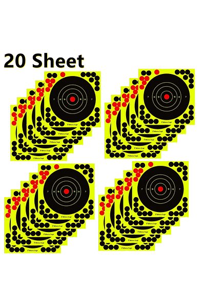 Choice pz3-20PCS 5/10/20PCS 8 بوصة ملصقات هدف الرماية عالية الوضوح التفاعلية للصيد