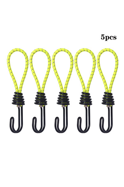 Choice 5 قطع صفراء 5/10 قطع من حبل مرن للخيمة وخطاف متعدد الاستخدامات لمظلة ا...