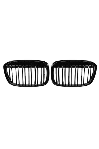 Choice Gloss Black F48 Grill Front Bumper Kidney Grill Grille Glossy Black Racing Grille Dual Slat For BMW
