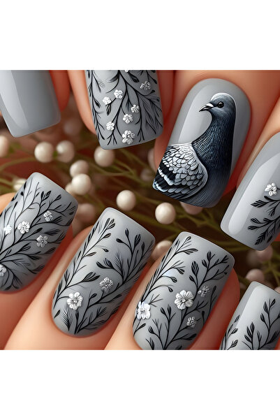 Choice 1836 24 قطعة/مجموعة أظافر صناعية متوسطة الطول لموسم الربيع والصيف بأزه...